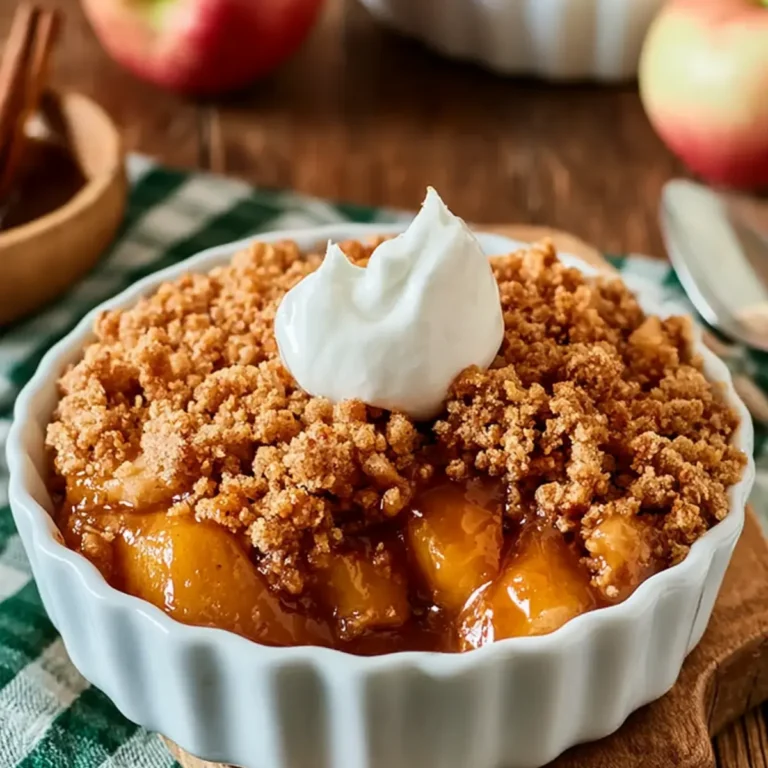 Karamell-Apfel-Crumble in Folienpäckchen