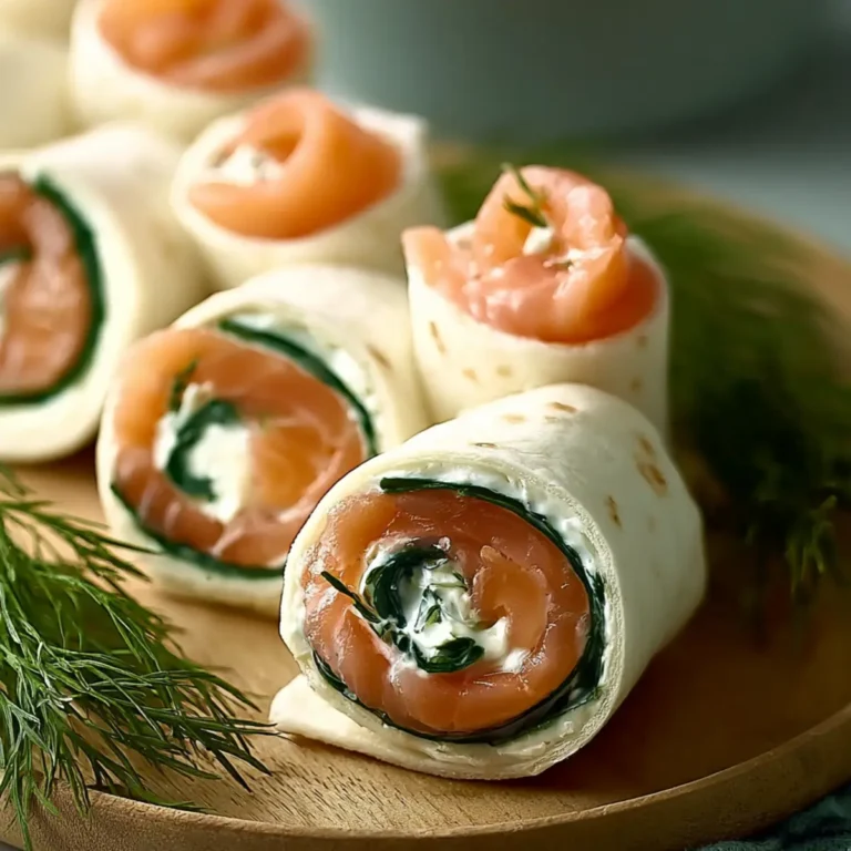 Kleine Räucherlachs Röllchen