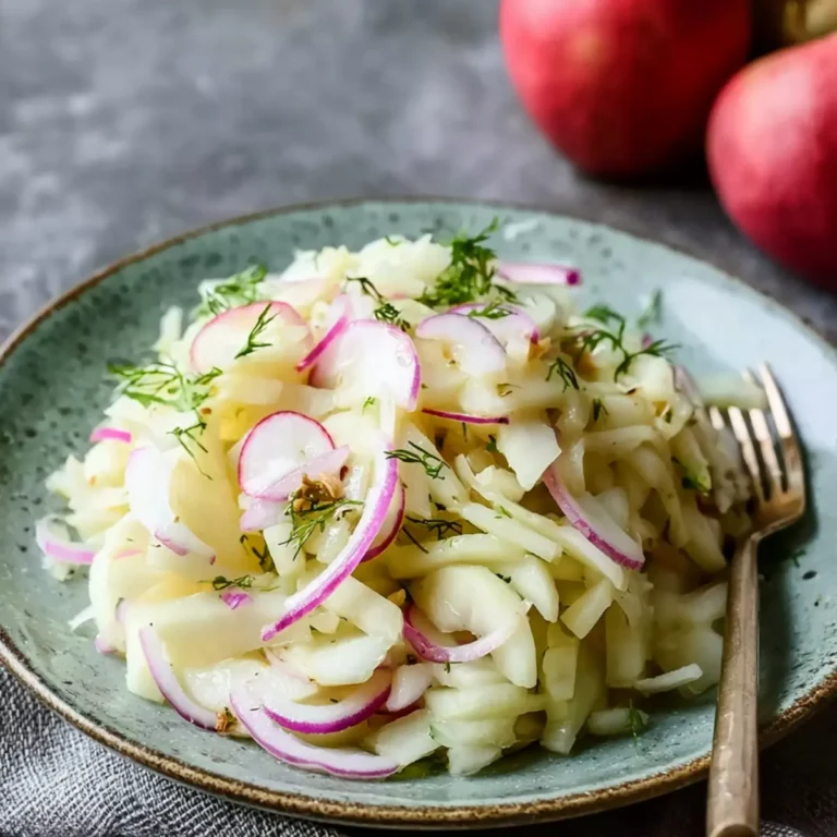 Kohlrabi Salat mit Äpfeln