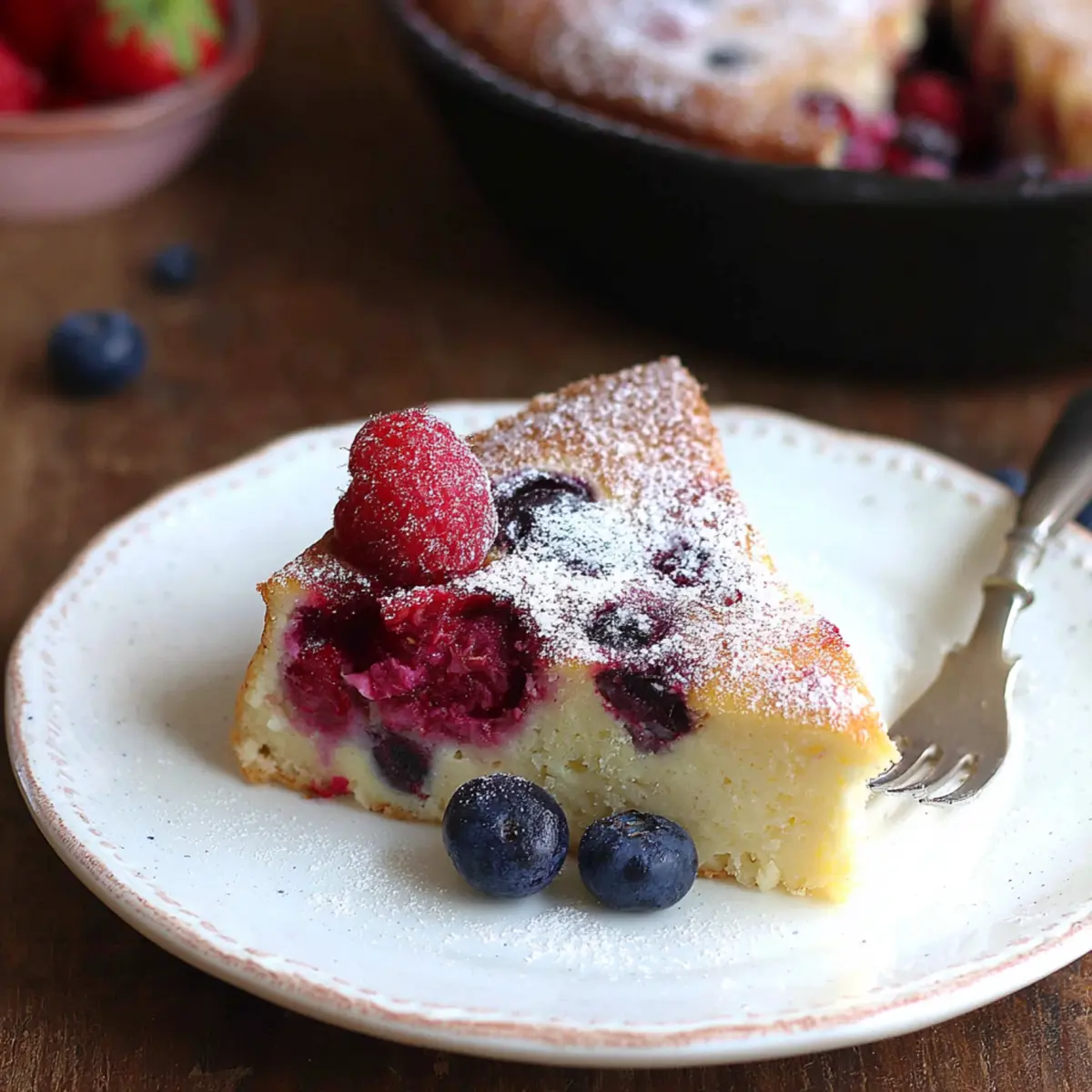 Mascarpone Kuchen mit gemischten Beeren