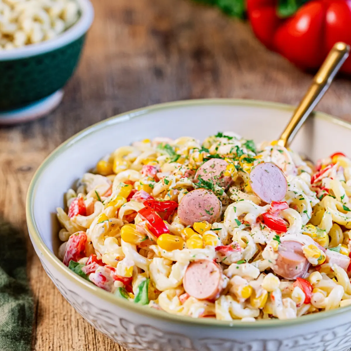 Nudelsalat mit Fleischwurst