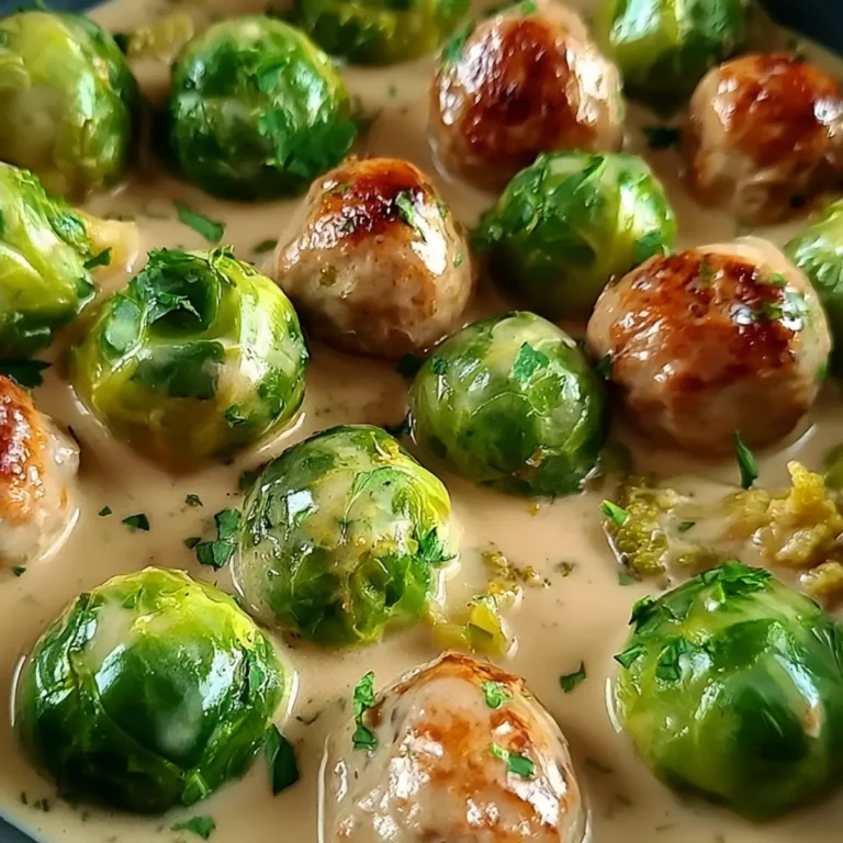 Rosenkohl mit Hackbällchen