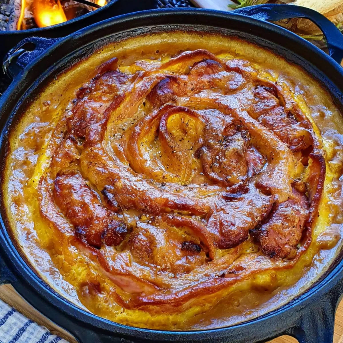 Schicht Cordon Bleu aus dem Dutch Oven