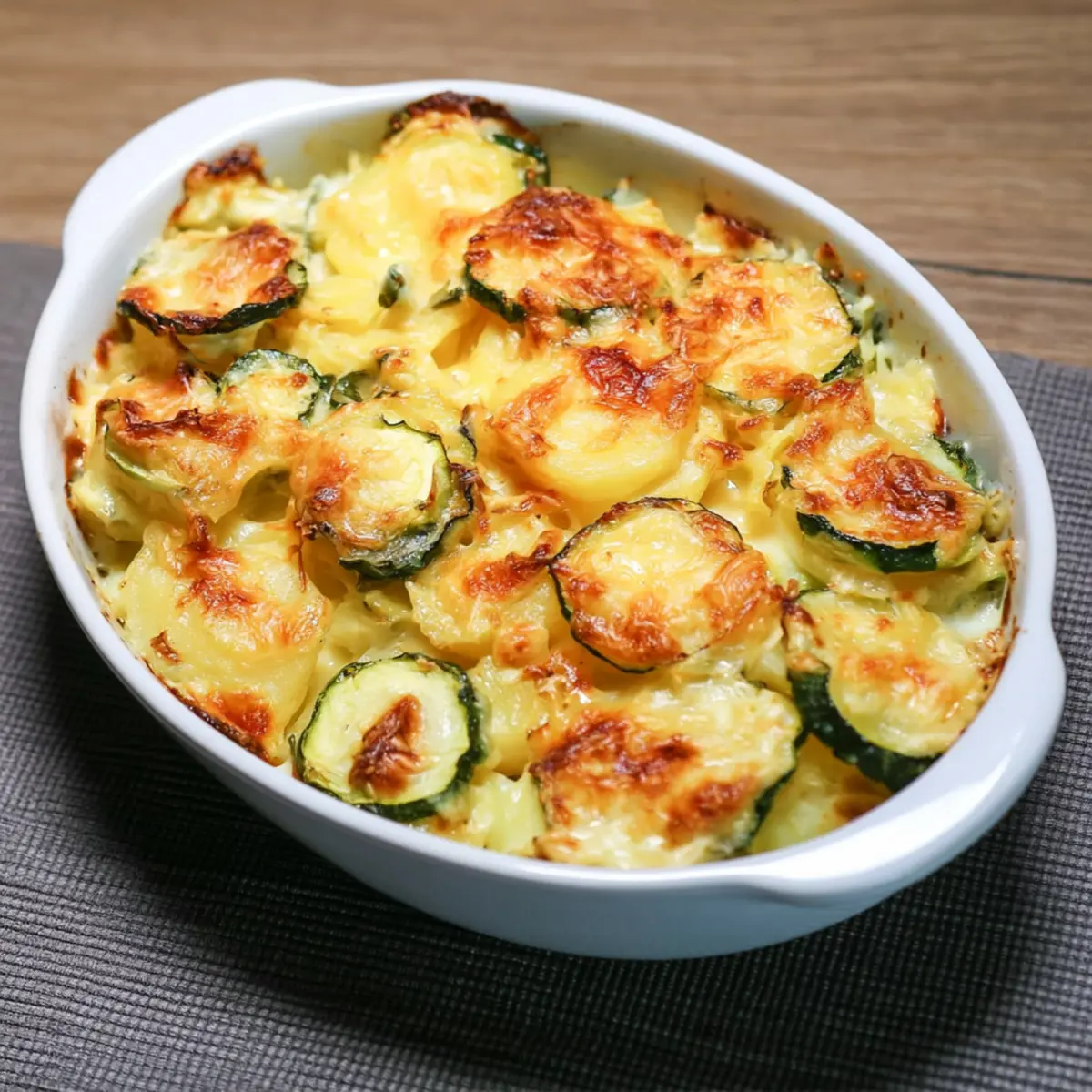 Schneller Kartoffel Zucchini Gratin
