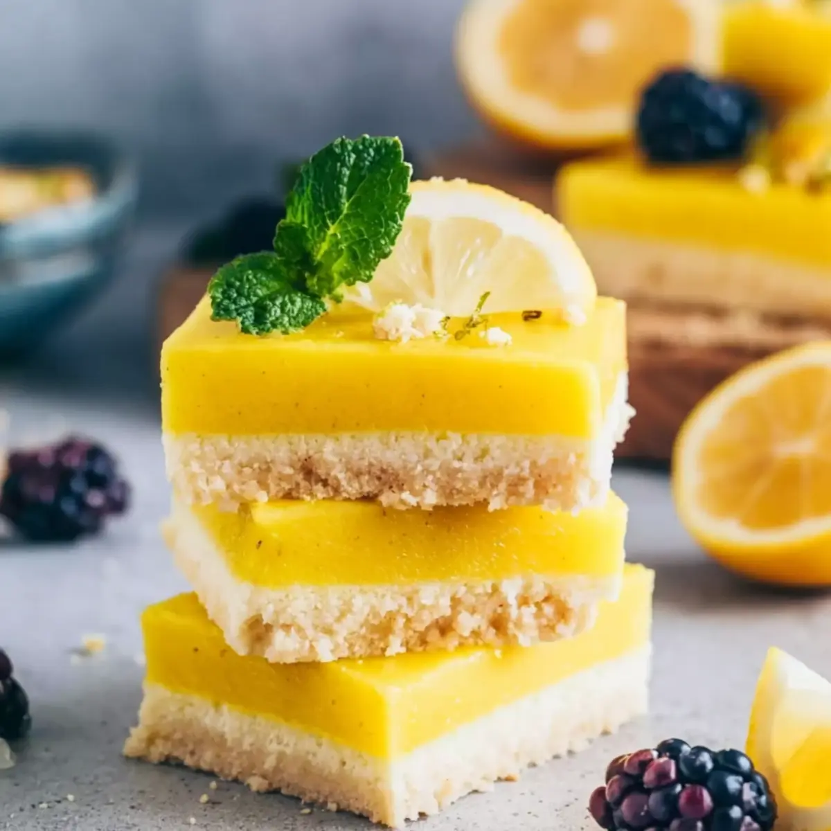 Vegane Zitronencreme Riegel