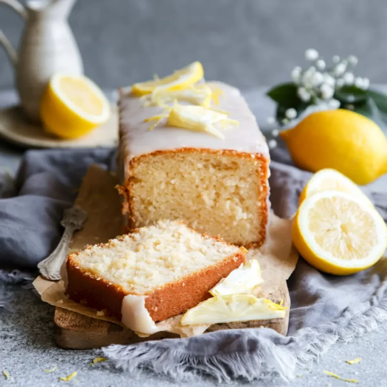 Veganer Zitronenkuchen mit Glasur