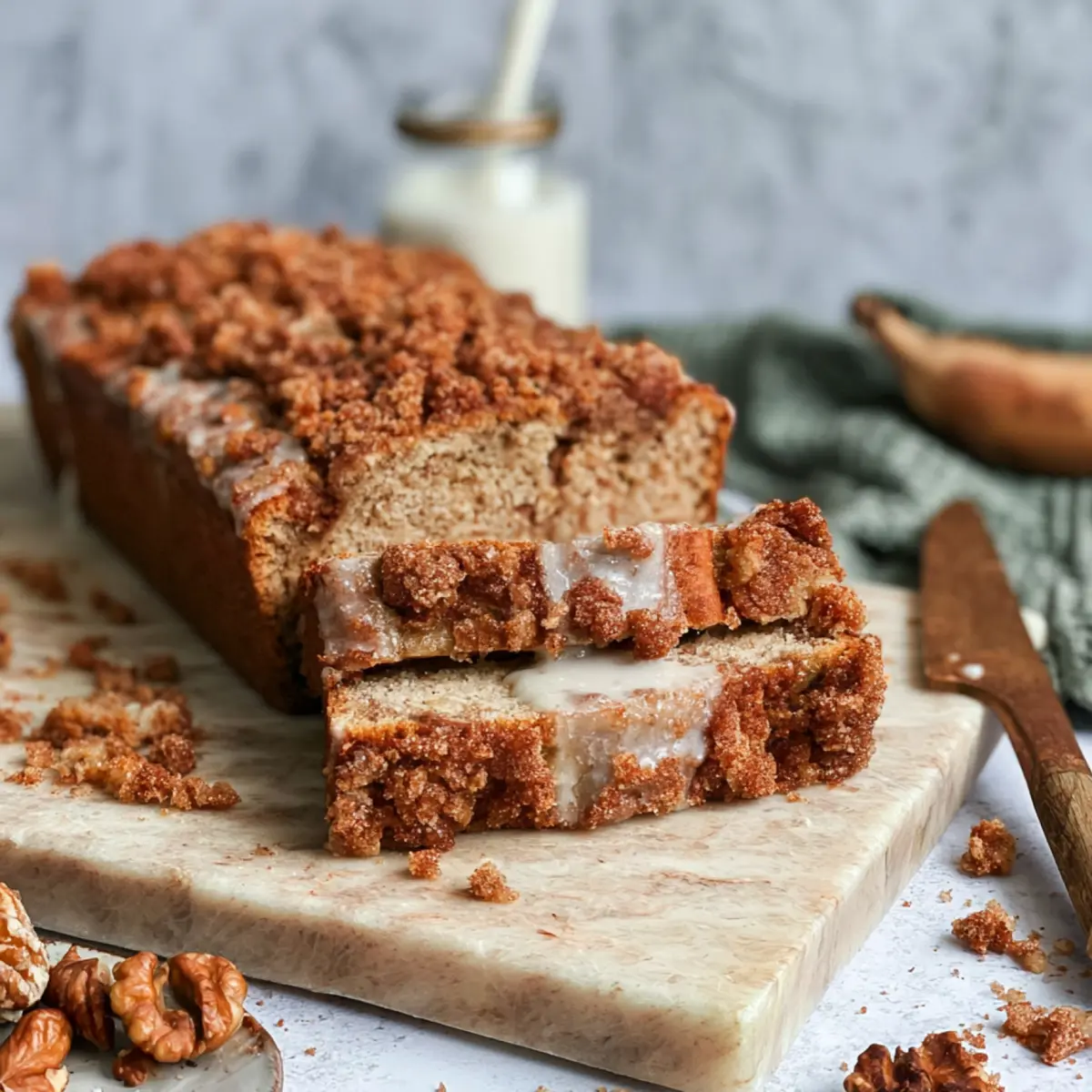 Veganes Zimt Strudel Bananenbrot mit Zimt Streusel