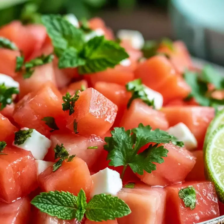Wassermelonen Feta Salat Mit Limette Und Minze