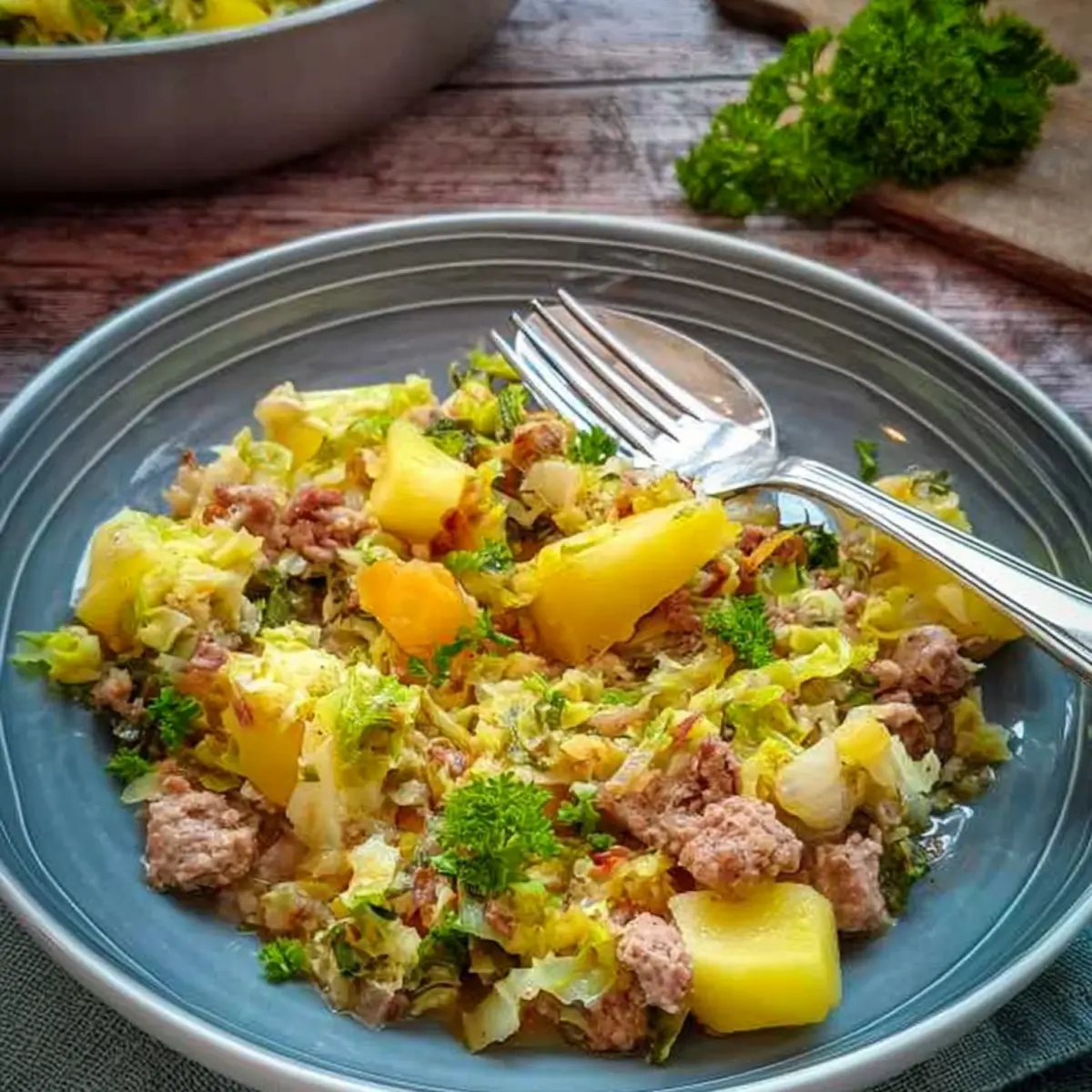 Wirsingeintopf mit Hackfleisch